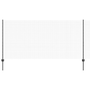 vidaXL Γκρι Συρματόπλεγμα με 10 U Πόδια 1.2x10 μ Χάλυβα