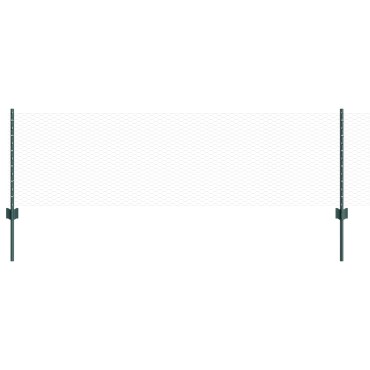 vidaXL Πόδια Φράκτη 11 τεμ U-Channel Πράσινο 60cm Χάλυβας, vidaXL Εξαγωνικός Φράκτης Πράσινο 0.6x25 μ Χάλυβας