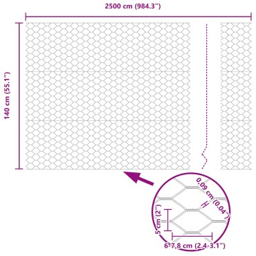 Πόστες Φράκτη vidaXL 11 τμχ U-Channel Πράσινο 140cm Χάλυβας, Φράκτης vidaXL Εξαγωνικός Πράσινος 1.4x25 μ Χάλυβας