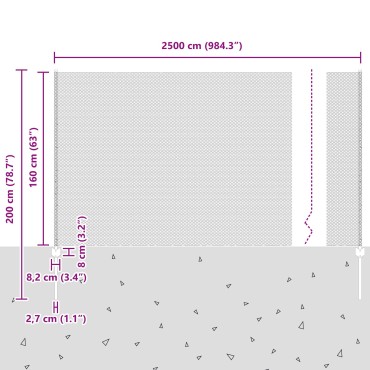 Φράκτες vidaXL 11 τεμαχίων U-Channel Πράσινοι 160 εκ. Ατσάλι, Φράκτης vidaXL Εξαγώνου Πράσινος 1.6x25 μ Ατσάλι