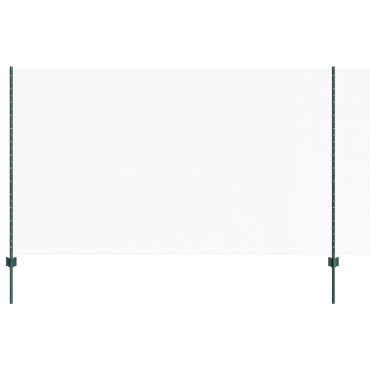 vidaXL Στήλες Φράχτη 11 τμ U-Channel Πράσινος 140cm Χάλυβας, vidaXL Εξαγωνικός Φράχτης Πράσινος 1.4x50 μ Χάλυβας