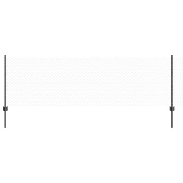 vidaXL Φράχτες 11 τεμ U-Channel Γκρι 80cm Χάλυβας, vidaXL Έκτασης Έξιγωνου Φράκτη Γκρι 0.8x25 μ Χάλυβας