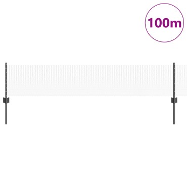 vidaXL Στυλοί Φράχτη 11 τεμ U-Channel Γκρι 40cm Ατσάλι, vidaXL Εξαγωνικός Φράχτης Γκρι 0.4x100 μ Ατσάλι