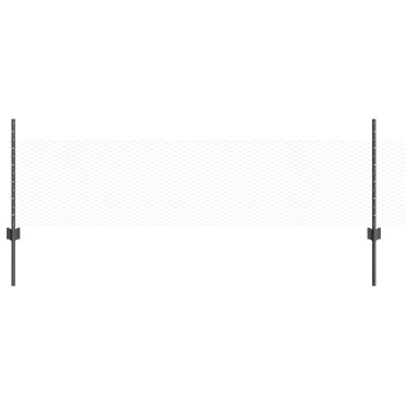 vidaXL Κολώνες Φράχτη 11 τμχ U-Channel Γκρι 60cm Ατσάλι, vidaXL Εξαγωνικός Φράχτης Γκρι 0.5x100 μ Ατσάλι