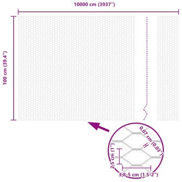 VidaXL Φράκτες 22 τεμ U-Channel Γκρι 100cm Χάλυβα, VidaXL Εξαγωνικός Φράκτης Γκρι 1x100 μ Χάλυβας