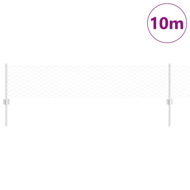 vidaXL Πόλοι Φράχτη 5 τεμ U-Channel 40cm Γαλβανισμένο Ατσάλι, vidaXL Εξαγωνικός Φράχτης 0.4x10 μ Γαλβανισμένο Ατσάλι