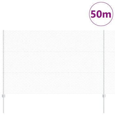 Πόρτες φράκτη vidaXL 22 τμχ U-Channel 150cm γαλβανισμένου χάλυβα, Εξαγωνικός φράκτης vidaXL 1.5x50 μ γαλβανισμένου χάλυβα