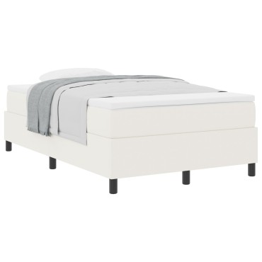 vidaXL Κρεβάτι Box Spring με Κρεμ Στρώμα 120x200 εκ Υφασμα βελουτέ