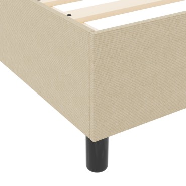 vidaXL Κρεβάτι με Στρώμα Λαμπερό Πράσινο Γκρι 140x200 εκ. Ύφασμα Καμπαρντίνας