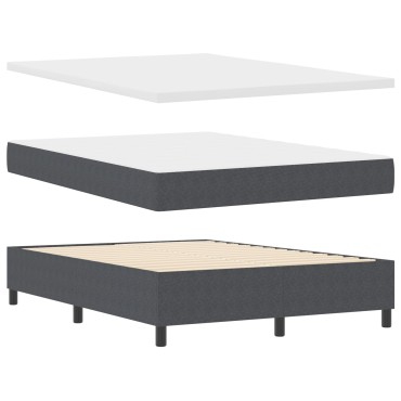 vidaXL Κρεβάτι Box Spring με Στρώμα Σκούρο Γκρι 160x200 εκ Βελούδινο Ύφασμα