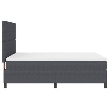 vidaXL Κρεβάτι Box Spring με Στρώμα Σκούρο Γκρι 160x200 εκ Βελούδινο Ύφασμα