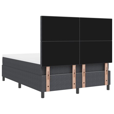 vidaXL Κρεβάτι Box Spring με Στρώμα Σκούρο Γκρι 160x200 εκ Βελούδινο Ύφασμα