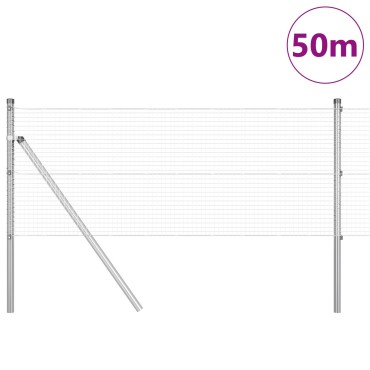 vidaXL Γαλβανισμένο Συρματόπλεγμα  με 13 Πόλους 0.4x50 μ