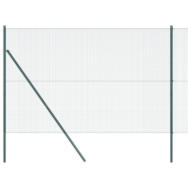 vidaXL Φράκτης  με 13 Πόλους Πράσινος 1.4x50 μ Ατσάλι