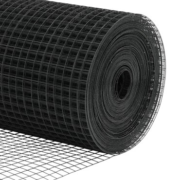 vidaXL Συρμάτινος Φράκτης  με 13 Στύλους Γκρι 1.5x50 μ Χάλυβα