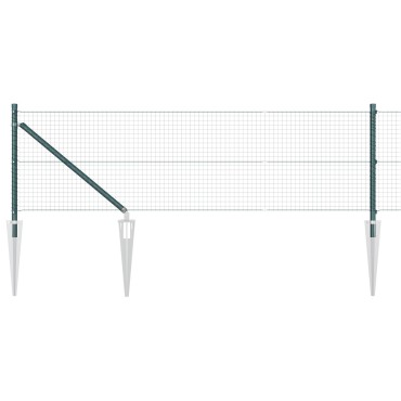 vidaXL Welded Wire Fence με 13 Άγκυρες Πράσινο 0.8x50 μ Χάλυβα