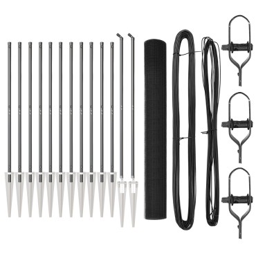vidaXL Συρμάτινος Φράχτης  με 13 Άγκυρες Γκρι 1.4x25 μ Steel