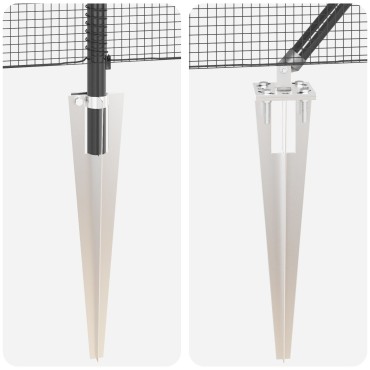 vidaXL Welded Wire Fence με 13 Σπαγγοφράκτες Γκρι 1.5x50 μ Ατσάλι