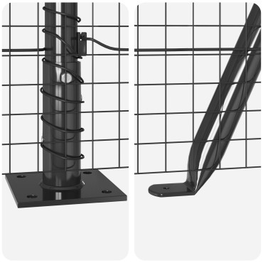 vidaXL Welded Wire Fence με 13 Στήλες Γκρι 0.4x100 μ Μέταλλο