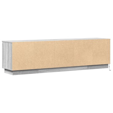 vidaXL Ντουλάπι ΤV με LED Γκρι Σονόμα 180x38x49cm Επεξεργασμένο Ξύλο