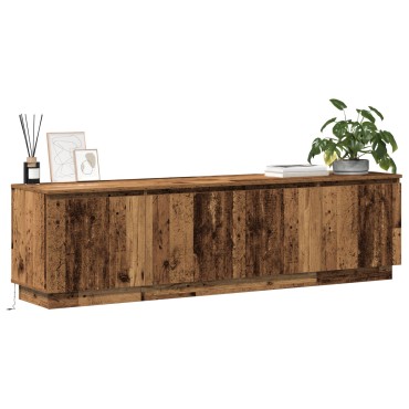 vidaXL Κουτί τηλεόρασης με LED Παλιό Ξύλο 180x38x49cm Επεξεργασμένο Ξύλο