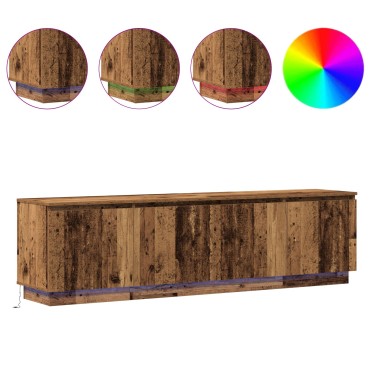 vidaXL Κουτί τηλεόρασης με LED Παλιό Ξύλο 180x38x49cm Επεξεργασμένο Ξύλο