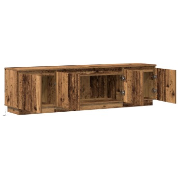 vidaXL Κουτί τηλεόρασης με LED Παλιό Ξύλο 180x38x49cm Επεξεργασμένο Ξύλο