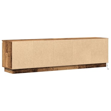 vidaXL Κουτί τηλεόρασης με LED Παλιό Ξύλο 180x38x49cm Επεξεργασμένο Ξύλο