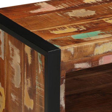 vidaXL Πάγκος Παπουτσιών Πολύχρωμο 100x40x50cm Μασίφ Ξύλο Ανακυκλωμένο 1 τεμ.