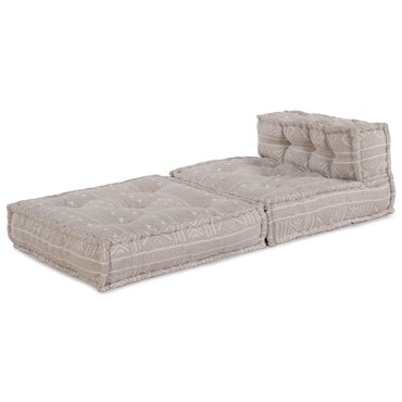 vidaXL Modular Pouffe Ανοιχτό Καφέ 70x70x54 Ύφασμα 70x70x54cm