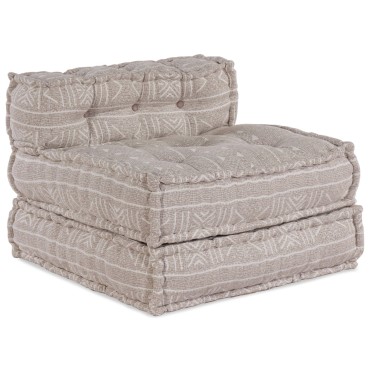 vidaXL Modular Pouffe Ανοιχτό Καφέ 70x70x54 Ύφασμα 70x70x54cm