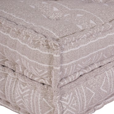 vidaXL Modular Pouffe Ανοιχτό Καφέ 70x70x54 Ύφασμα 70x70x54cm