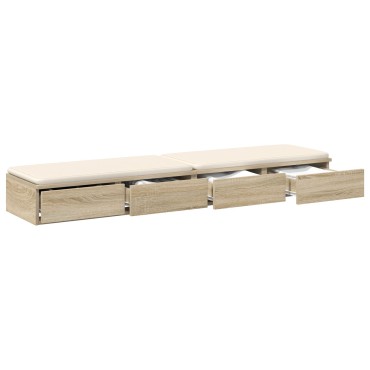 vidaXL κομοδίνο  Sonoma oak Επεξεργασμένο ξύλο 140x36,5x16,5cm 1 τεμ.