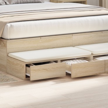 vidaXL κομοδίνο  Sonoma oak Επεξεργασμένο ξύλο 140x36,5x16,5cm 1 τεμ.