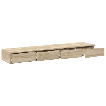 vidaXL κομοδίνο  Sonoma oak Επεξεργασμένο ξύλο 140x36,5x16,5cm 1 τεμ.