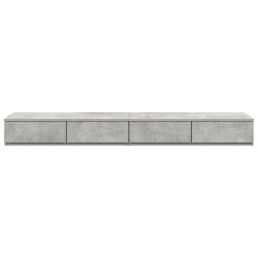 vidaXL Κομοδίνο Γκρι σκυρόδεμα Ξύλο 150x36.5x16.5cm Αποθήκευση 1 τεμ.
