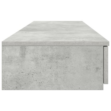 vidaXL Κομοδίνο Γκρι σκυρόδεμα Ξύλο 150x36.5x16.5cm Αποθήκευση 1 τεμ.