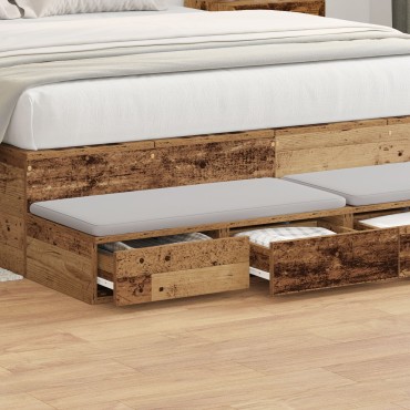 vidaXL Κομοδίνο Παλιό ξύλο Ξύλο 150x36.5x16.5cm 1 τεμ.