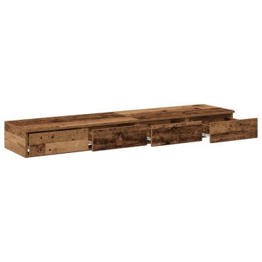 vidaXL Κομοδίνο Παλιό ξύλο Ξύλο 150x36.5x16.5cm 1 τεμ.