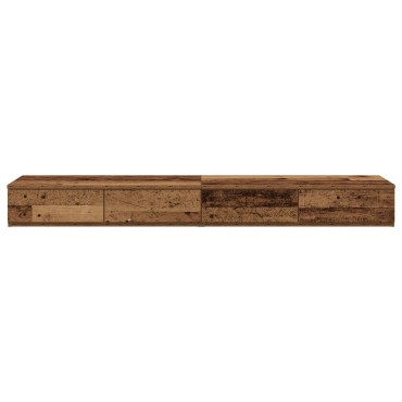 vidaXL Κομοδίνο Παλιό ξύλο Ξύλο 150x36.5x16.5cm 1 τεμ.