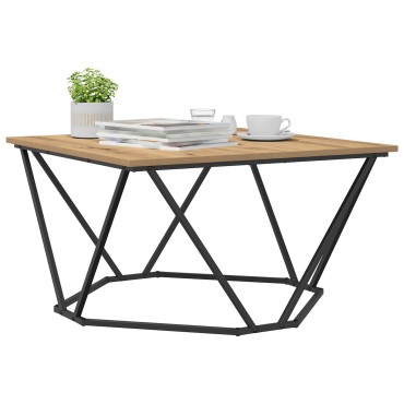 vidaXL Τραπεζάκι καφέ Ξύλο δρυός 80x80x45cm 1 τεμ.