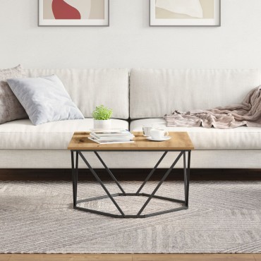 vidaXL Τραπεζάκι καφέ Ξύλο δρυός 80x80x45cm 1 τεμ.