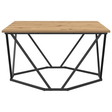 vidaXL Τραπεζάκι καφέ Ξύλο δρυός 80x80x45cm 1 τεμ.