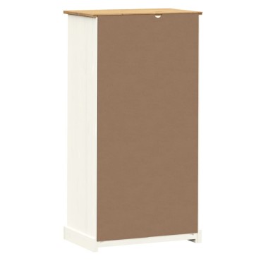 vidaXL Βιβλιοθήκη VIGO Λευκή 60x35x114,5cm από Μασίφ Ξύλο Πεύκου 1 τεμ.
