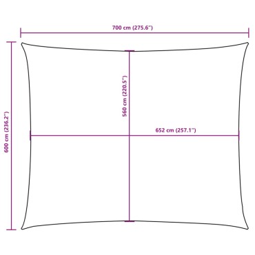 vidaXL Πανί Σκίασης Ορθογώνιο Μπλε 6 x 7 μ. από Ύφασμα Oxford