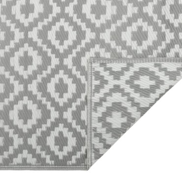 vidaXL Χαλί εξωτερικού χώρου ARAKIL γκρι 80x150 cm PP