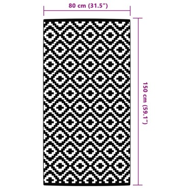 vidaXL Χαλί εξωτερικού χώρου ARAKIL γκρι 80x150 cm PP