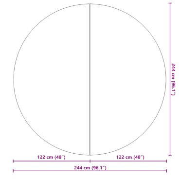 vidaXL Υπόστρωμα Πισίνας Ανοιχτό Γκρι Ø244 εκ. Πολυεστερικό Γεωύφασμα