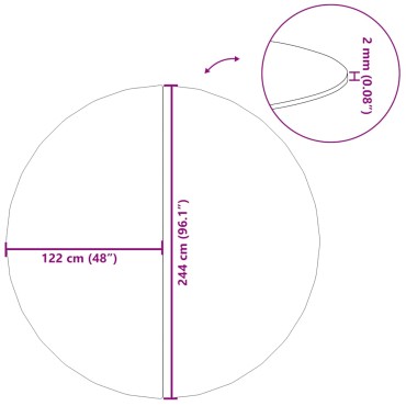 vidaXL Υπόστρωμα Πισίνας Ανοιχτό Γκρι Ø244 εκ. Πολυεστερικό Γεωύφασμα