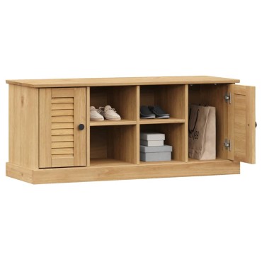 vidaXL Παπουτσοθήκη VIGO 106x35x45cm από Μασίφ Ξύλο Πεύκου 1 τεμ.